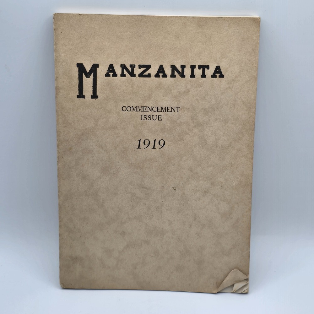 Antique‎ Vintage Yearbook 1919 Manzanita COMMEΝCEMENΤ ISSUE California
